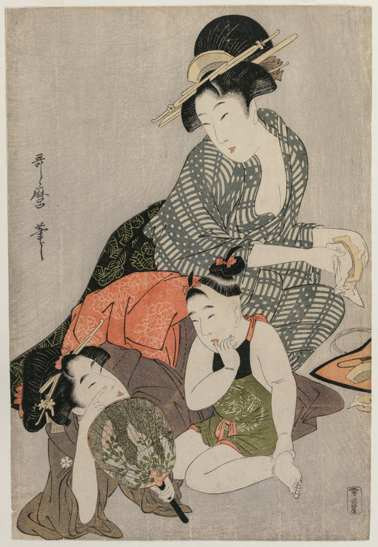 Cleaning Combs  c. late 1790s. Kitagawa Utamaro