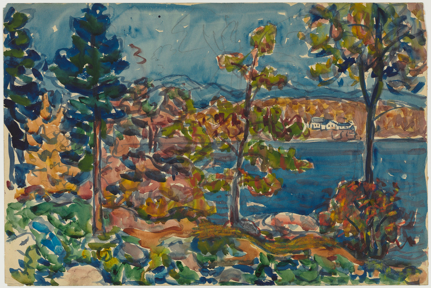 By the Shore, c. 1910-13. Maurice Prendergast 5x7 Notecard