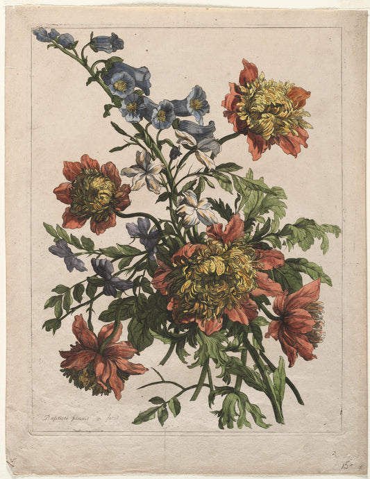 Bouquet, c. 1680-95. Jean-Baptiste I Monnoyer 5x7 Notecard