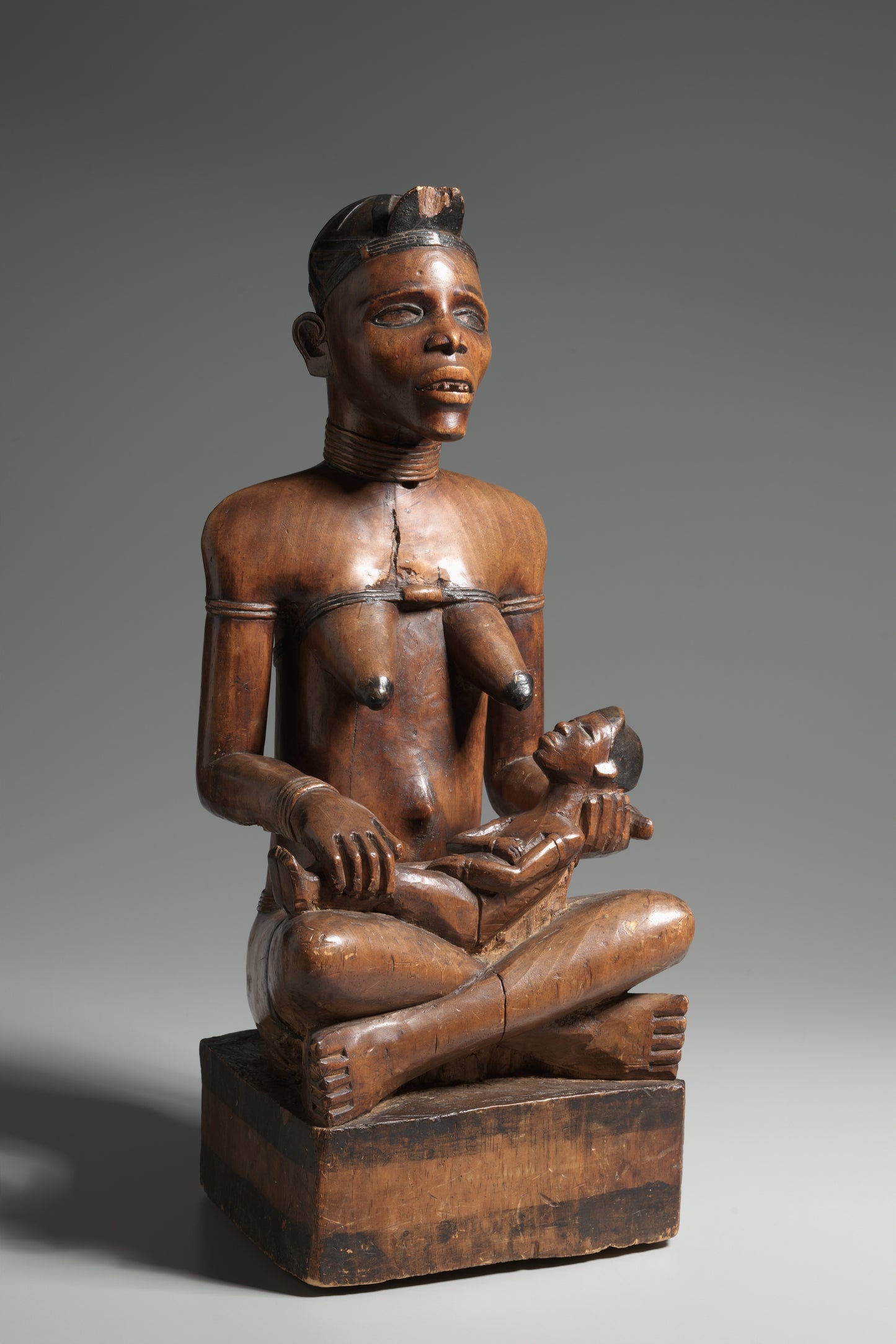 Mother and Child Figure  Yombe