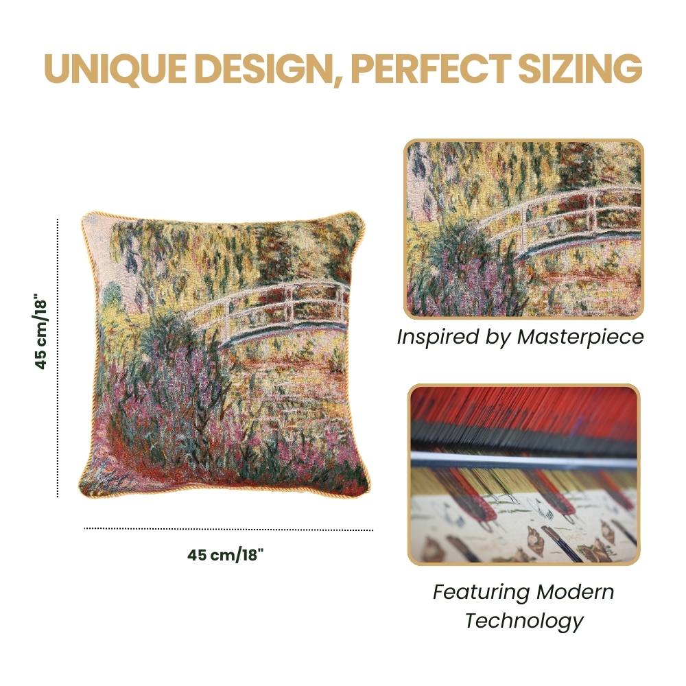 CLAUDE MONET JAPANESE BRIDGE Pillowcase