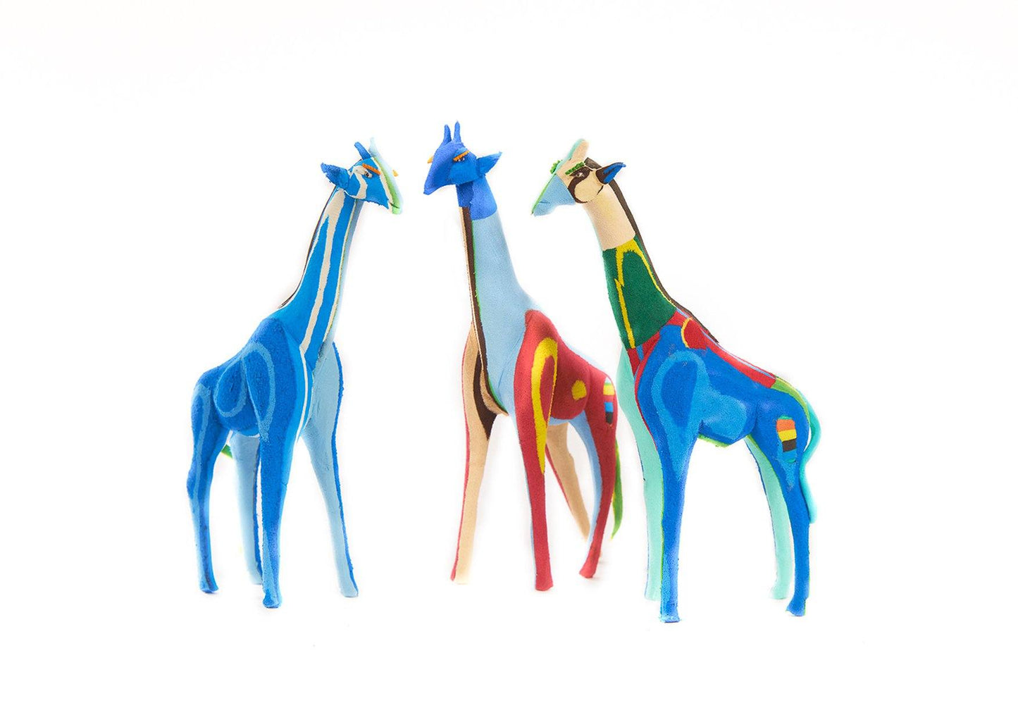 Reticulated Giraffe Sculpture from Recycled Flip-Flops