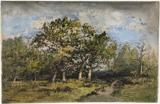 Landscape, c. 1860. Narcisse Diaz de la Pena 5x7 Notecard