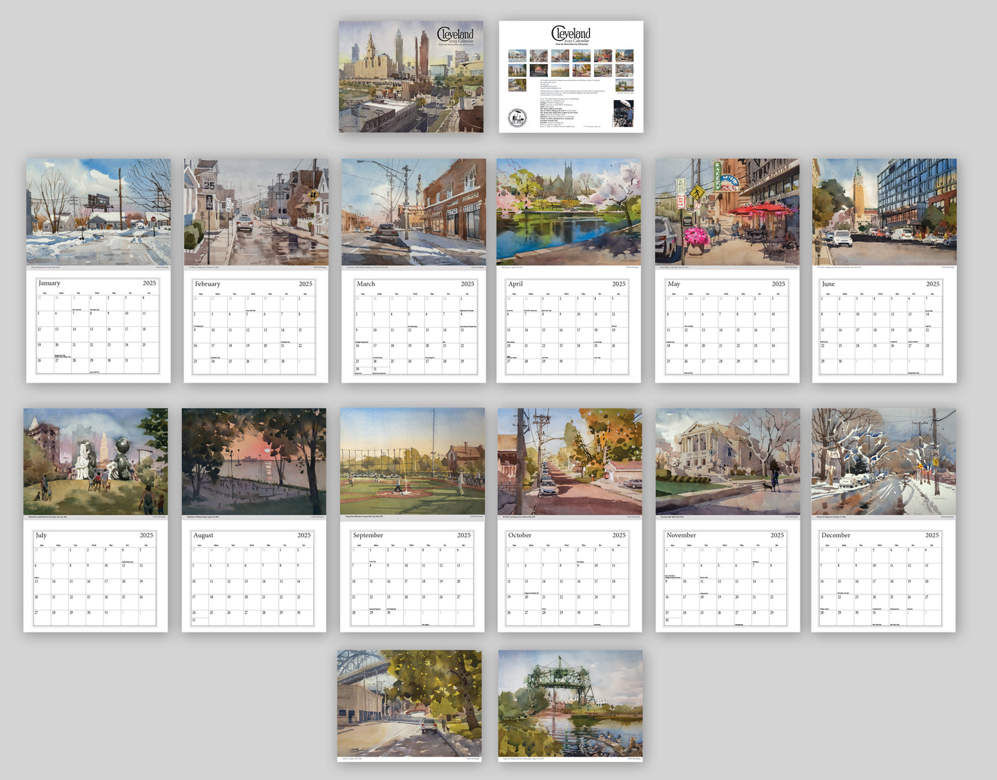 2025 Cleveland Plein Air Calendar by Jeff Suntala