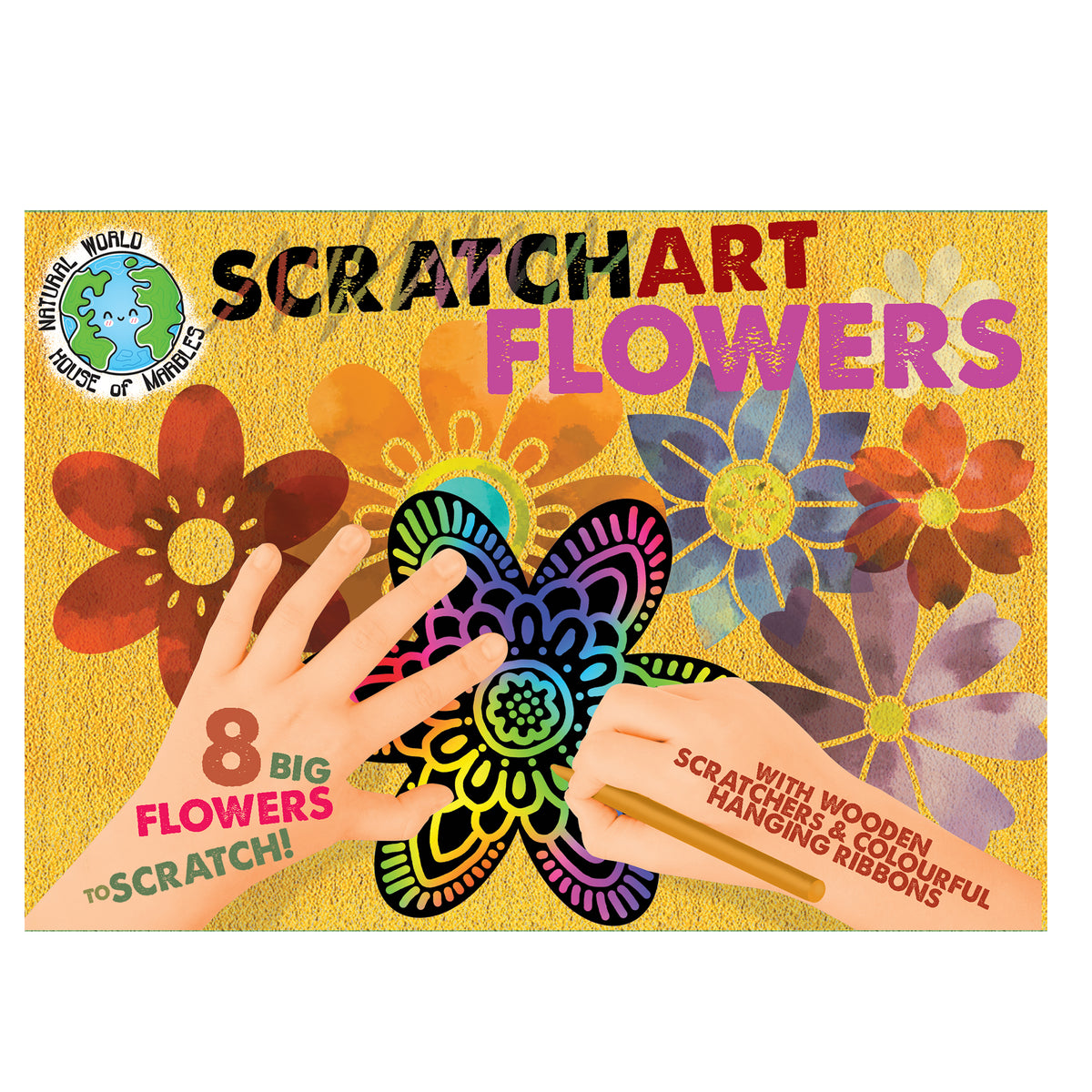 Scratch Art Set-Flowers