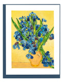 Artist Series - Quilled Irises, Van Gogh Greeting Card