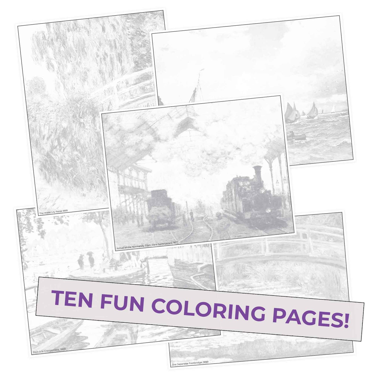 Monet Colors Colored Pencils & Coloring Pages