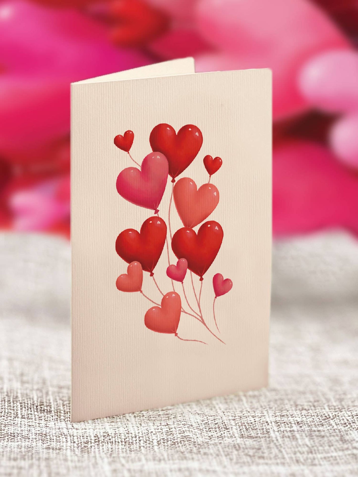 Mini Heart Balloons Pop-Up Greeting Card