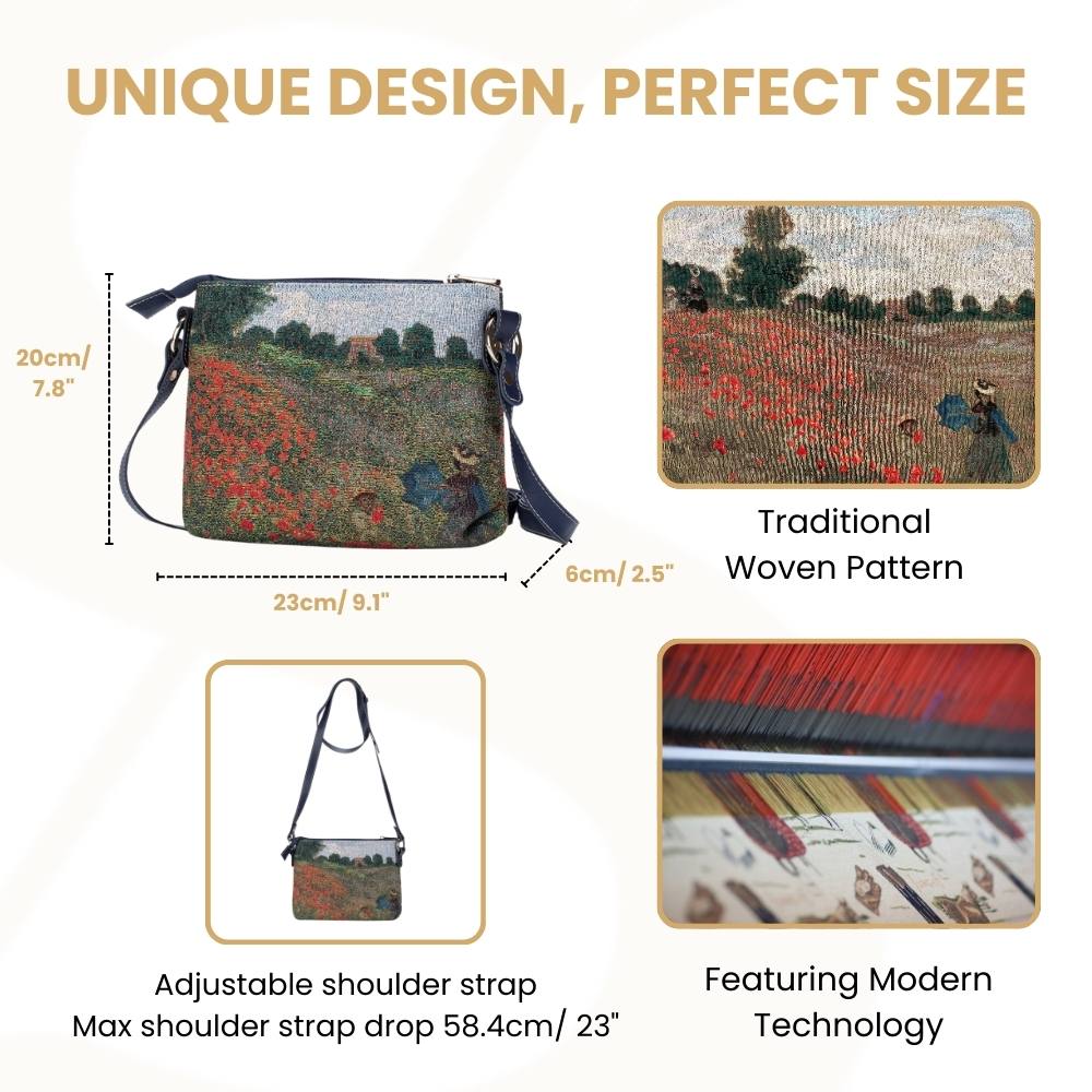 Claude Monet Poppy Field Crossbody Bag