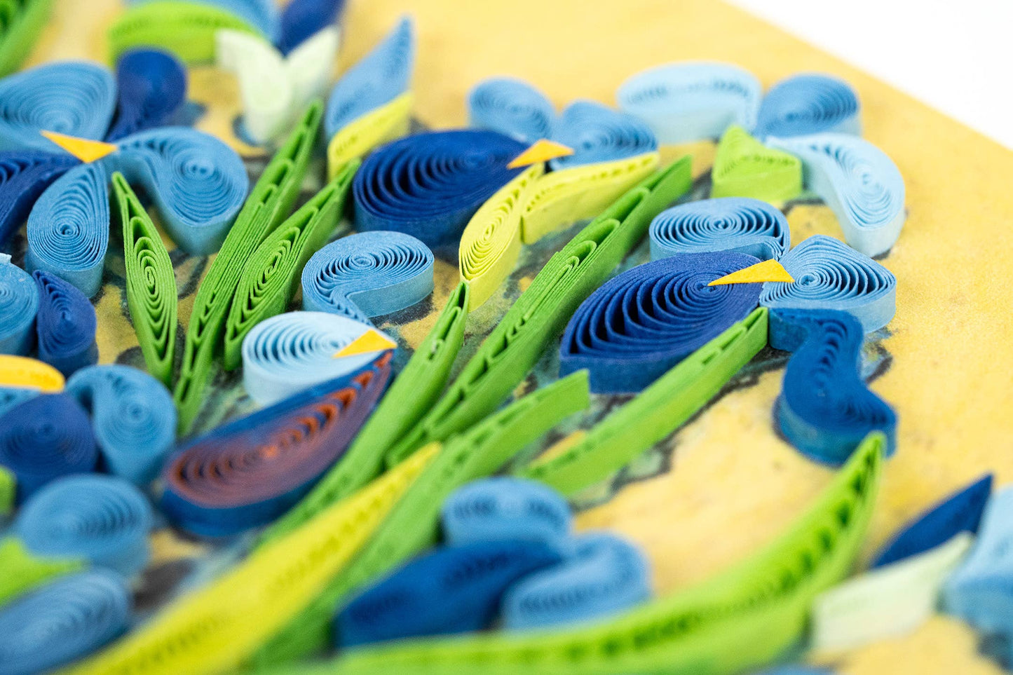 Artist Series - Quilled Irises, Van Gogh Greeting Card