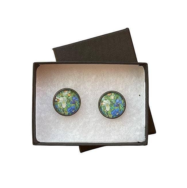Grumpy Frog Cufflinks | Vintage Art | Silver Plate