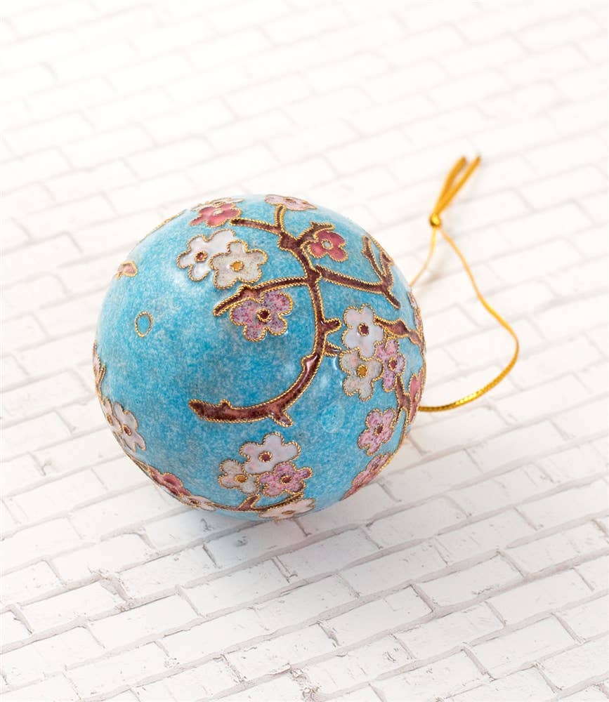 Van Gogh Cloisonne Almond Blossom Ball Ornament