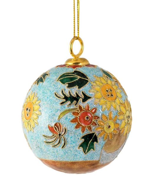 Cloisonne Van Gogh Sunflower Ball Ornament