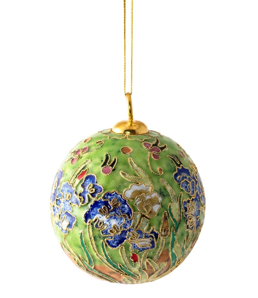 Van Gogh Cloisonne Irises Ball Ornament