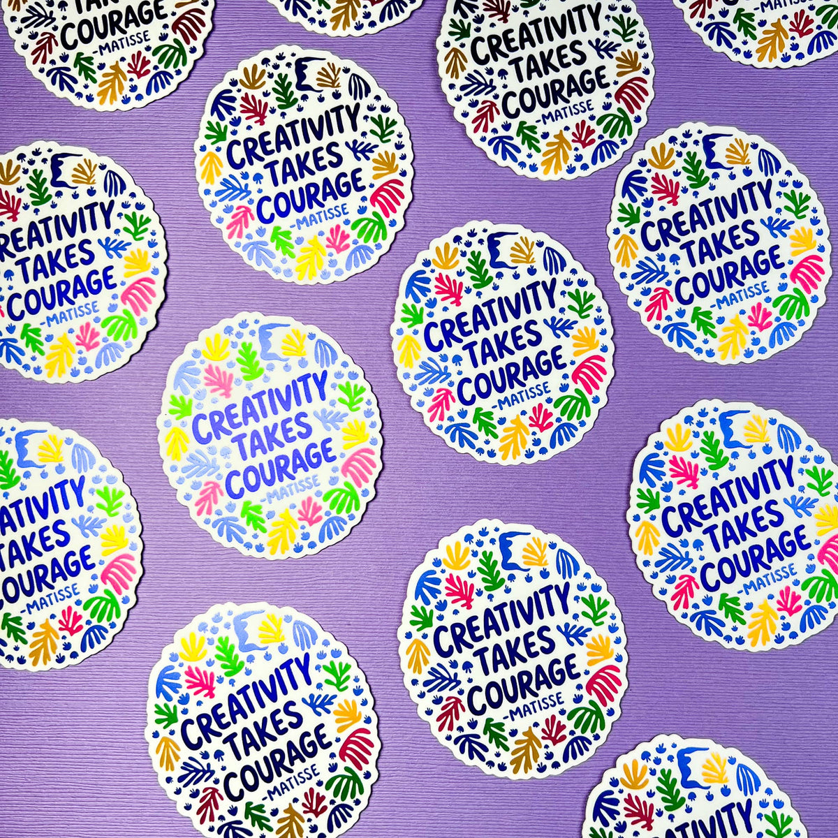 Creativity Takes Courage Sticker | Artist Matisse Sticker