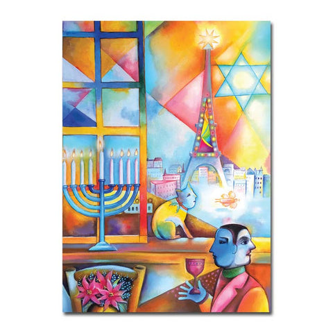Mark Chagall Menorah Hanukkah Card