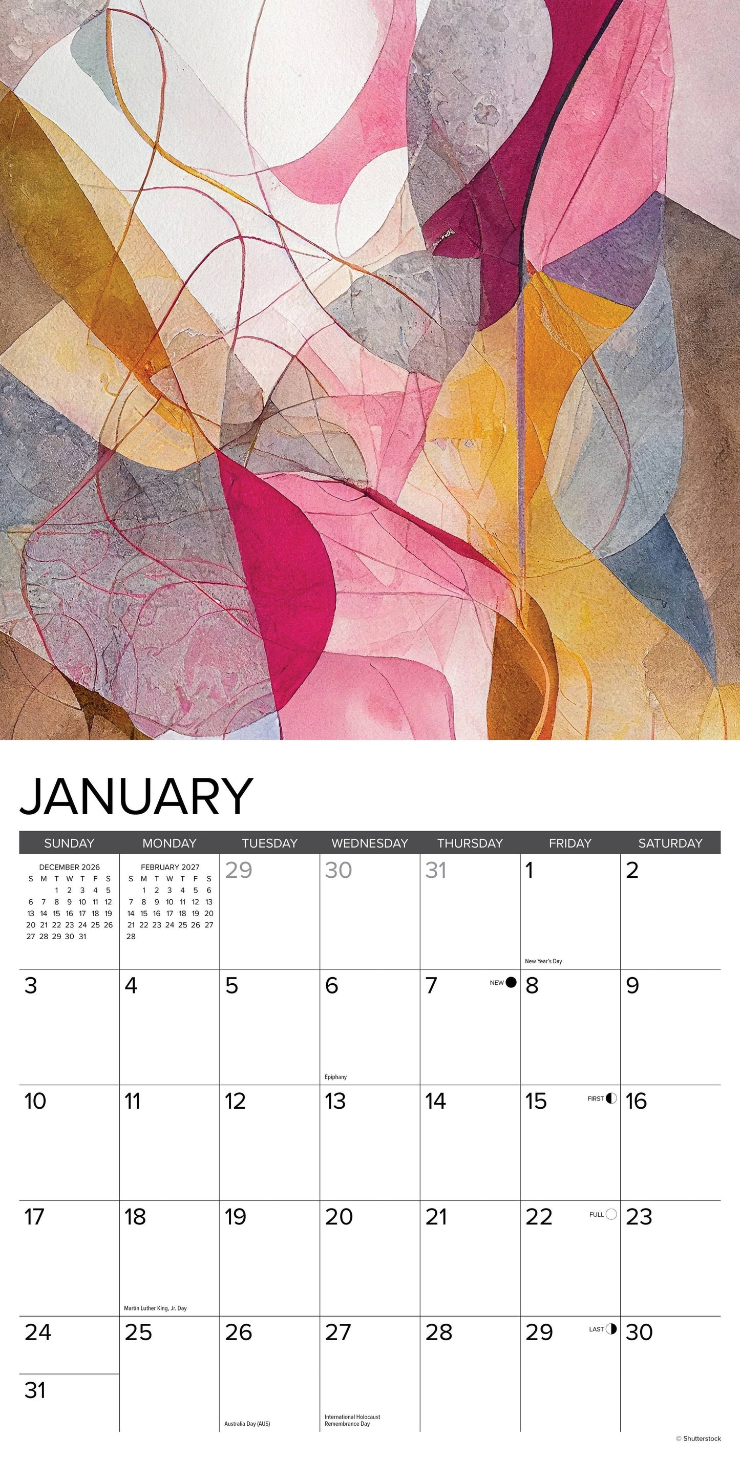 Abstract Art 2027 12" x 12" Wall Calendar