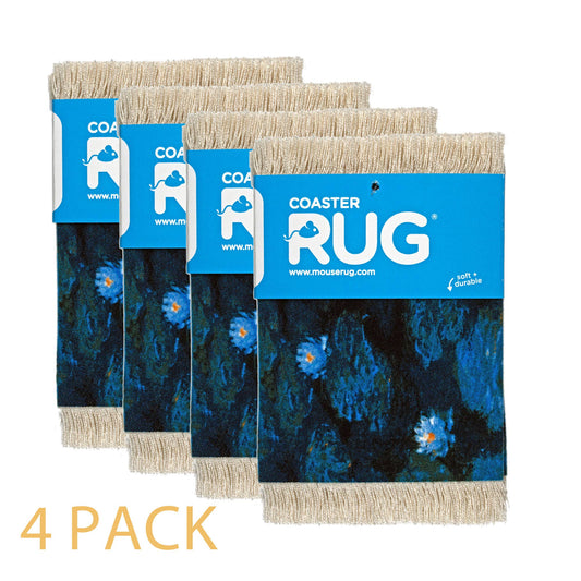 4 Pc CoasterRug Set WaterLilies