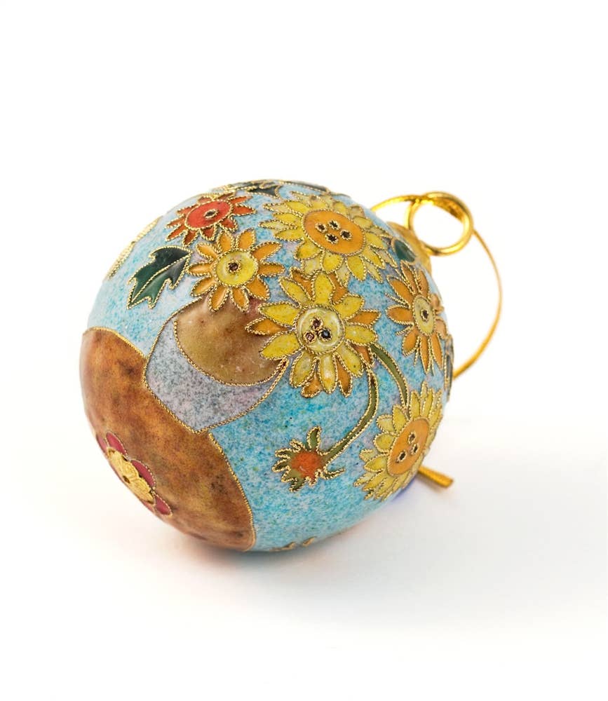 Cloisonne Van Gogh Sunflower Ball Ornament