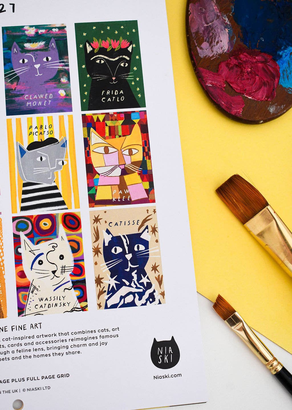 2027 The Cat Artist Wall Calendar