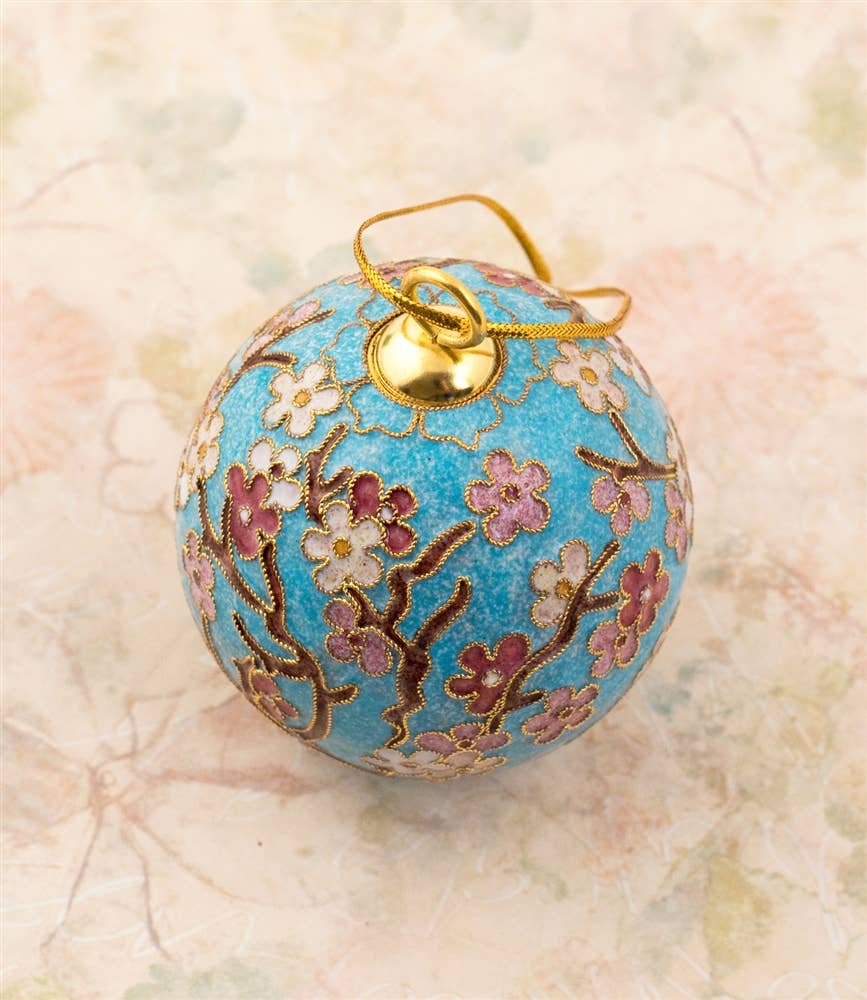 Van Gogh Cloisonne Almond Blossom Ball Ornament