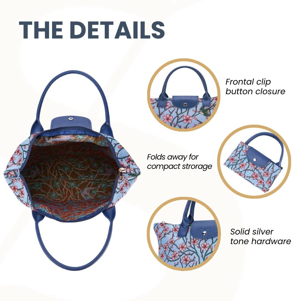 Almond Blossom And Swallow Foldaway Bag