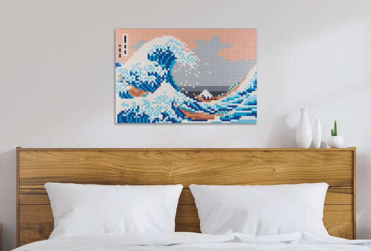 The Great Wave Pixel Puzzle