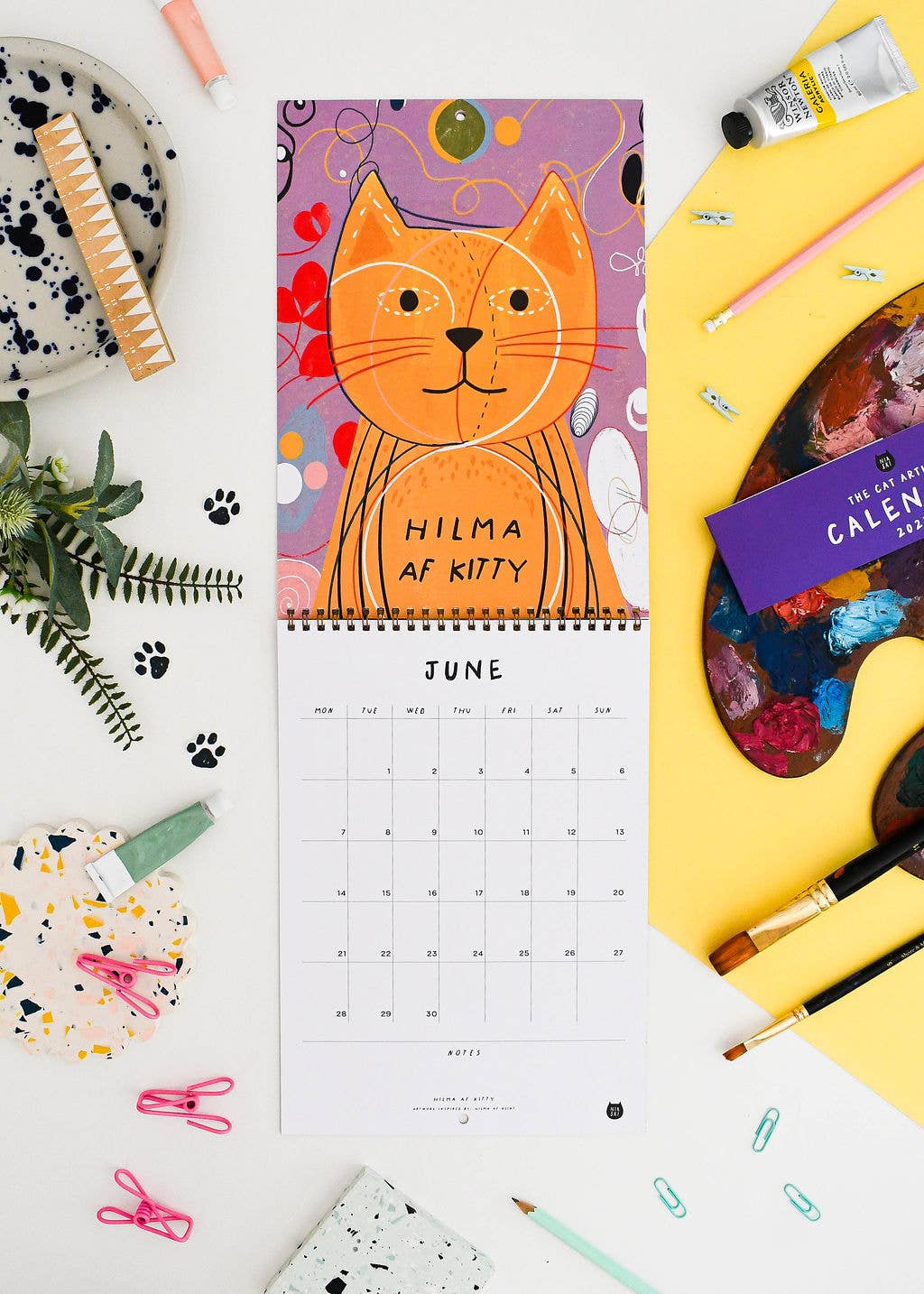 2027 The Cat Artist Wall Calendar