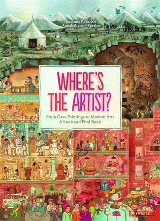 Book cover of 'Where's the Artist?' with illustrations and text.
