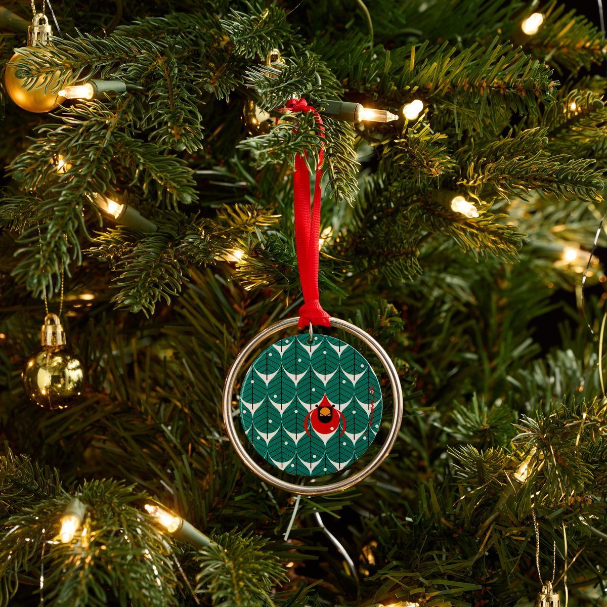 Charley Harper “Coniferous Cardinal” Ornament – 3”D
