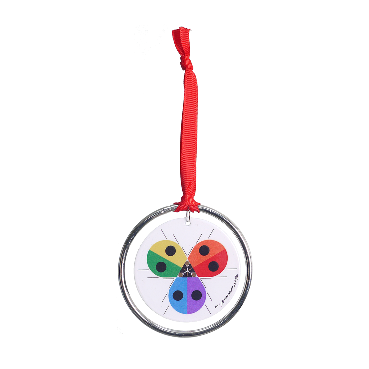 Charley Harper Rainbow Ladybug Keepsake – 3” diameter