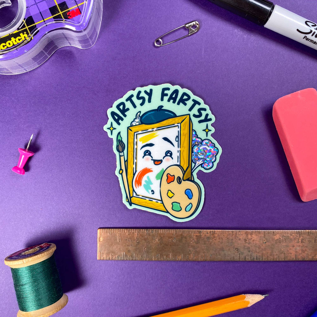 Artsy Fartsy Sticker | Artist Accessory | Art Decal