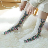 Vintage Flowers Lace Socks