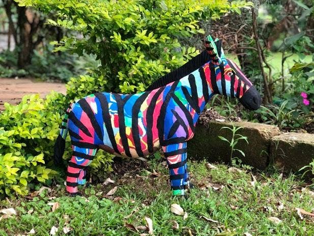 Zebra Flip Flop Sculpture