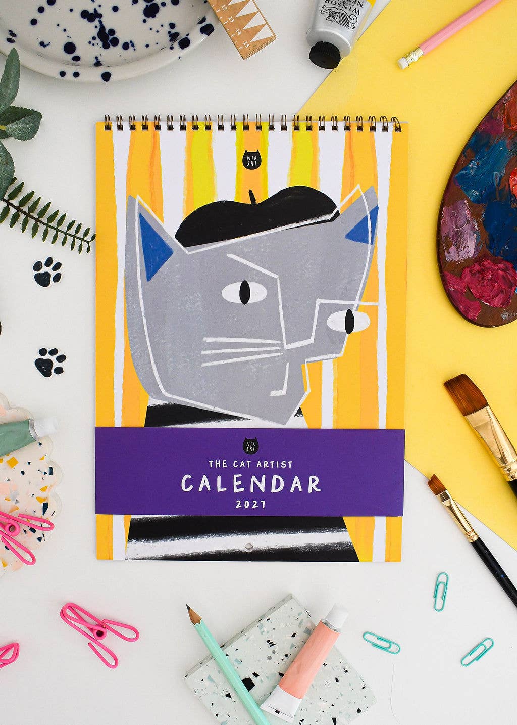 2027 The Cat Artist Wall Calendar