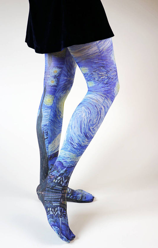 THE STARRY NIGHT by VAN GOGH Printed Art Tights