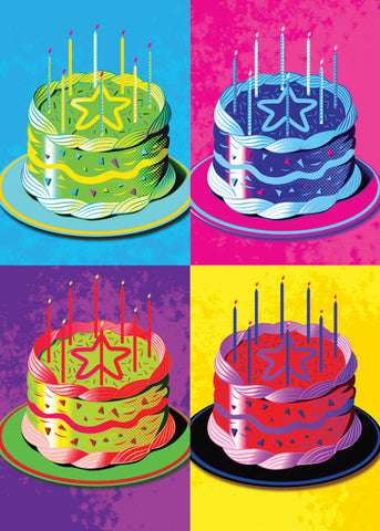 Andy Warhol Pop Cakes Birthday Card