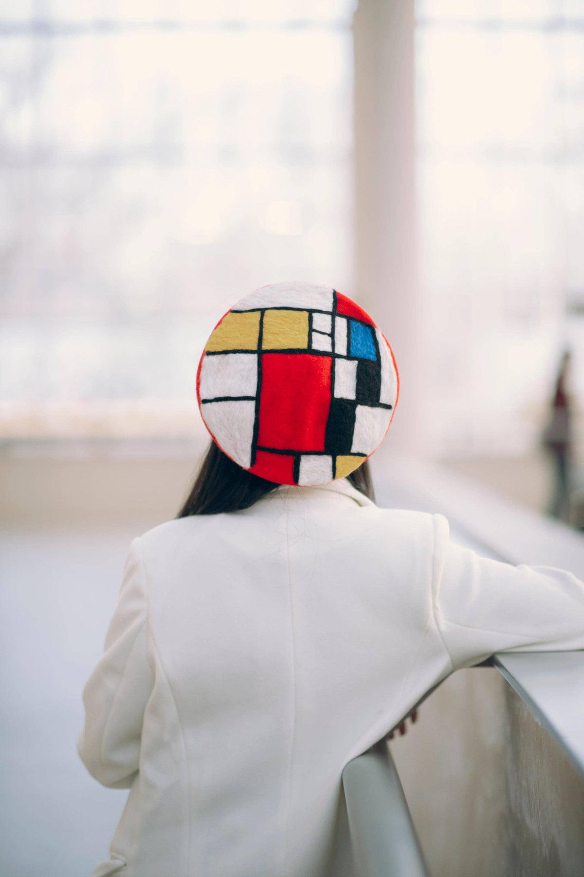 Piet Mondrian Trafalgar Square - Abstract Geometric Art Beret