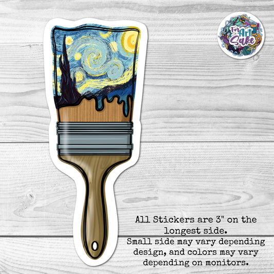 Paint the Stars- Paint Brush Sticker