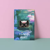 Clawed Monet Cat Artist Pin