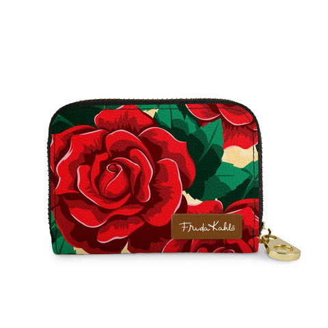 Frida Kahlo Rose Zipper Wallet