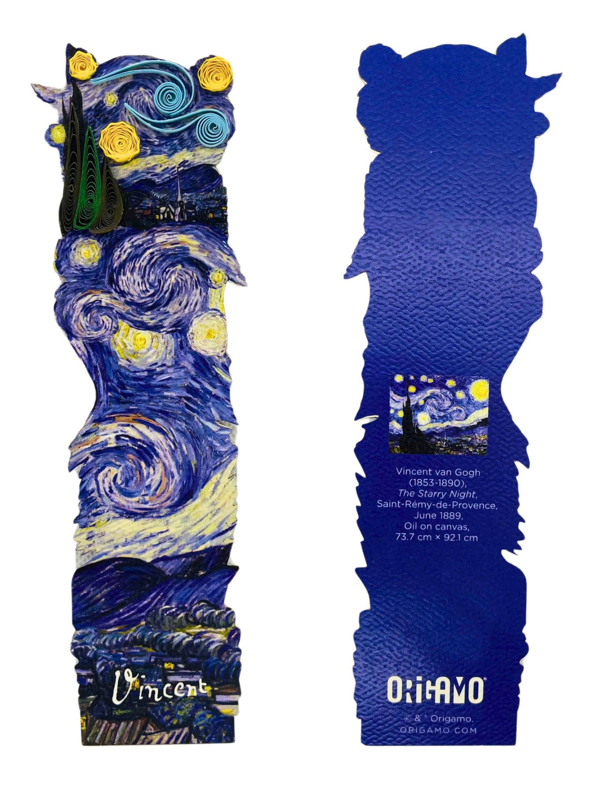 BOOKMARK VAN GOGH STARRY NIGHT QUILLING ORIGAMO