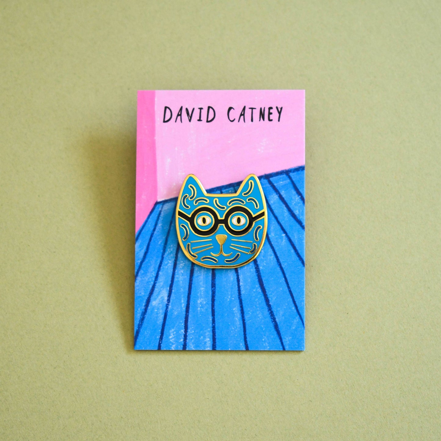 David Catney Cat Artist Pin 
