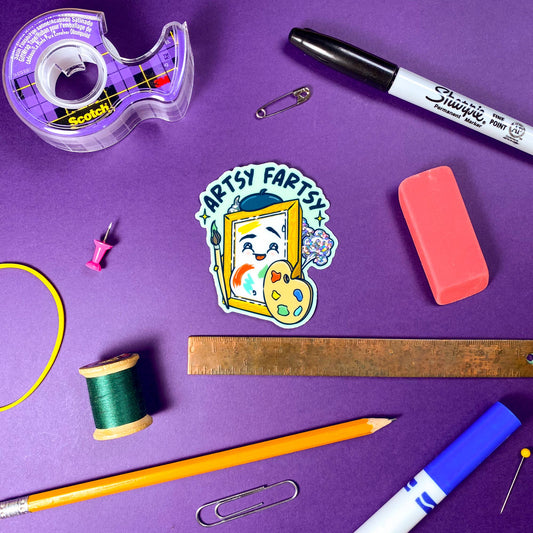 Artsy Fartsy Sticker | Artist Accessory | Art Decal