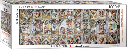 The Sistine Chapel Ceiling by Michelangelo 1000-Piece Panorama Puzzle