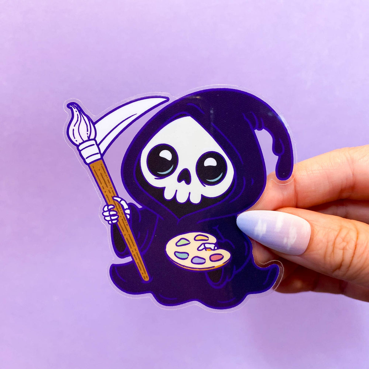 Paint Reaper Sticker | Goth Art Accessories for Artists