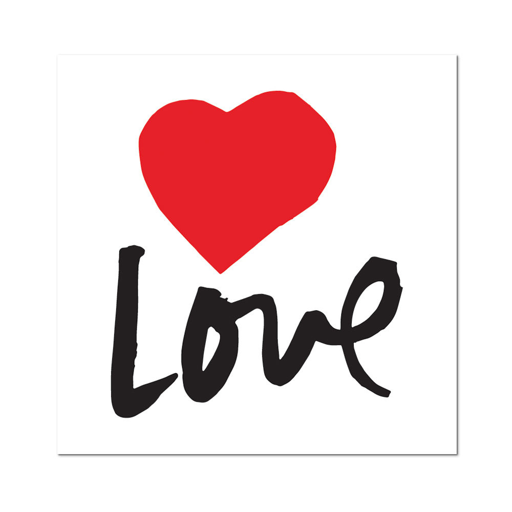 Love by Corita Kent - Die-Cut Sticker (Valentines)