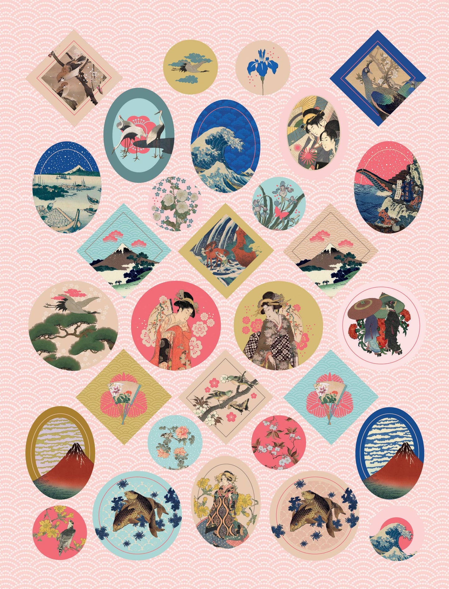 Stickers Japanese Prints by Mon Petit Art