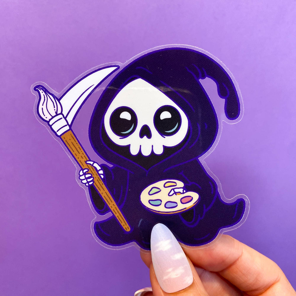 Paint Reaper Sticker | Goth Art Accessories for Artists