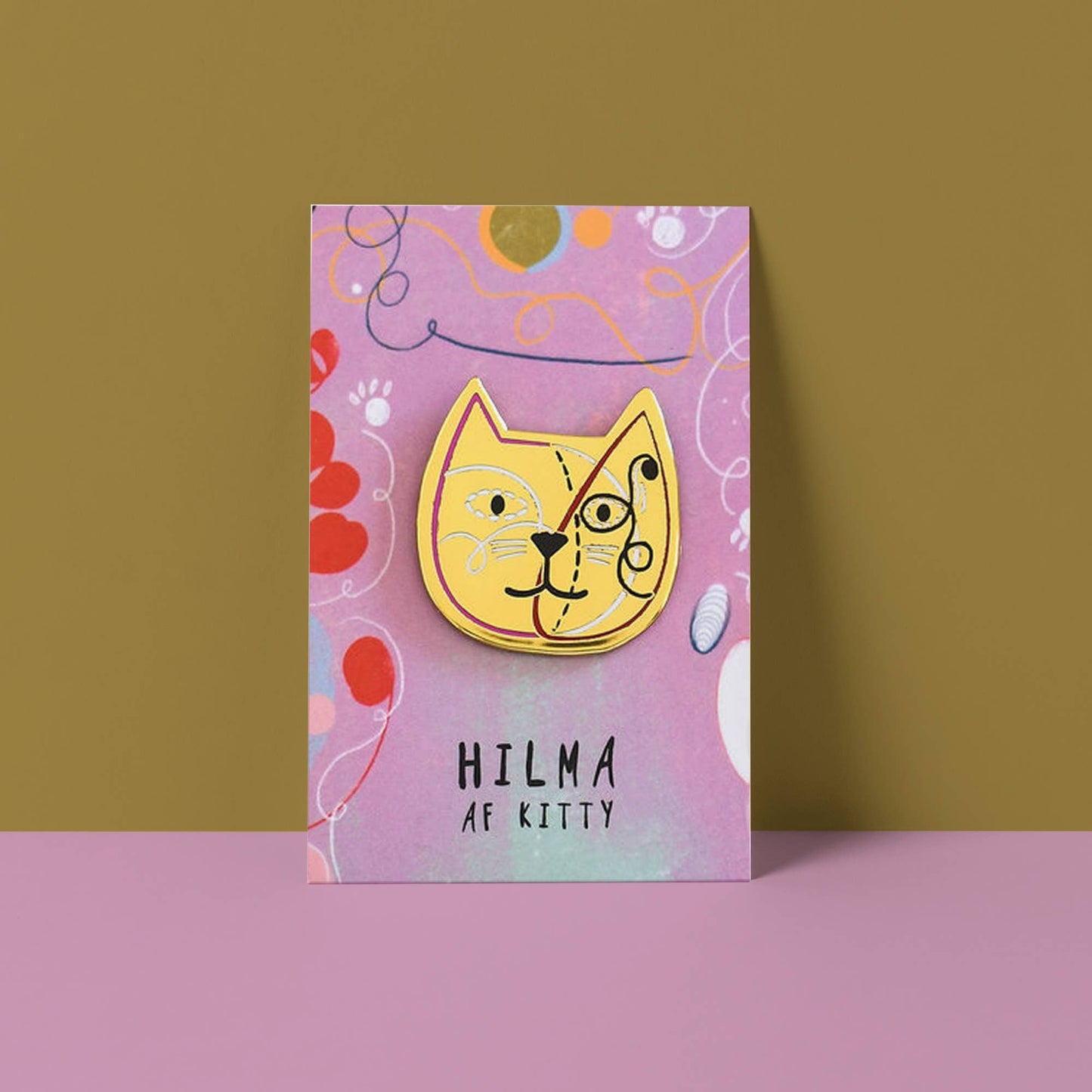 Hilma af Kitty Cat Artist Pin